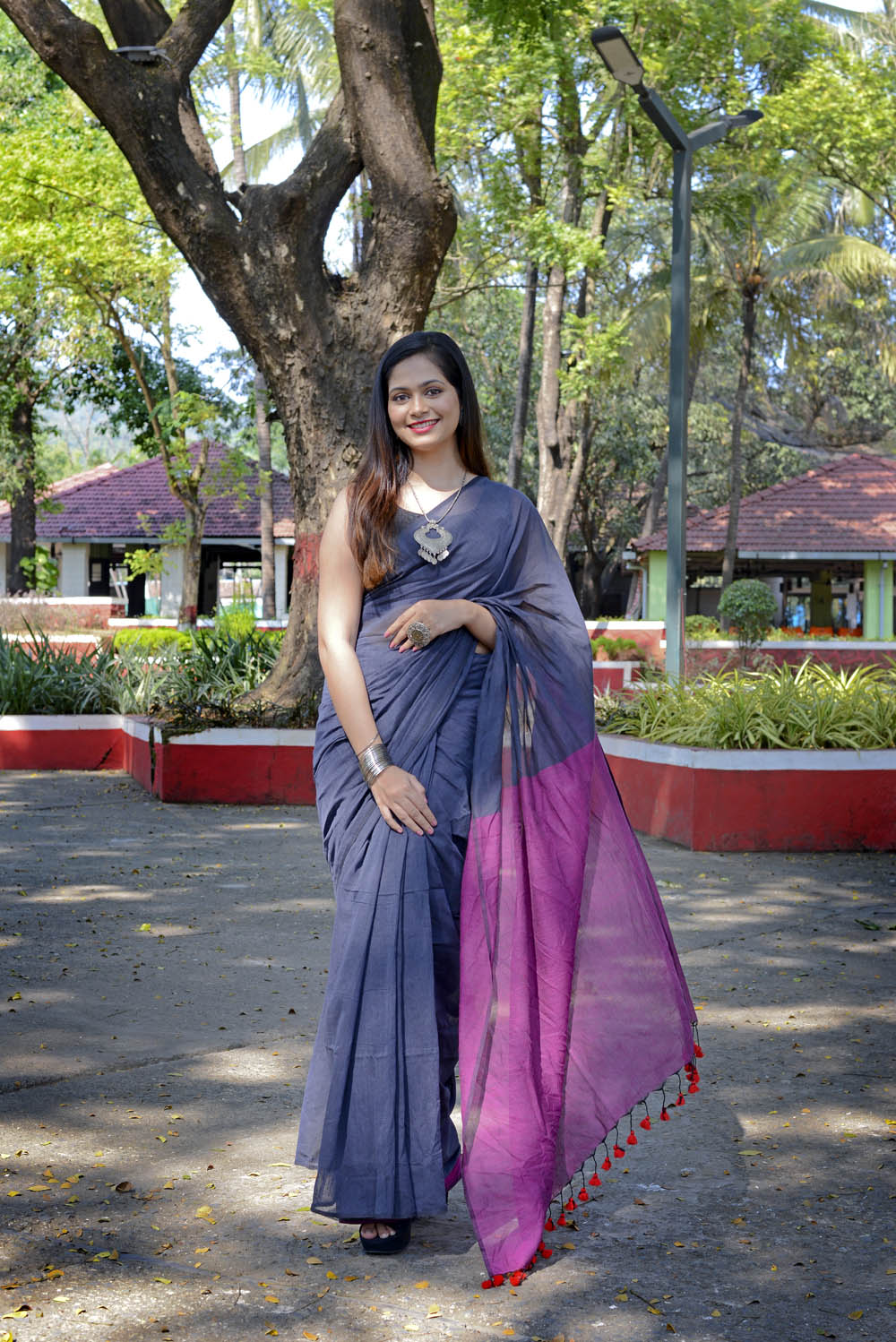 Handwoven Cotton Saree – XV