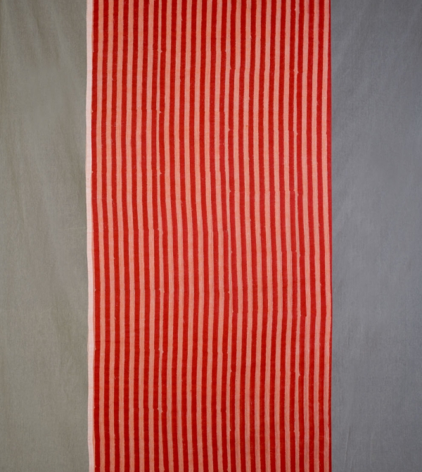 STRIPES – Hand Block Printed Cotton Saree