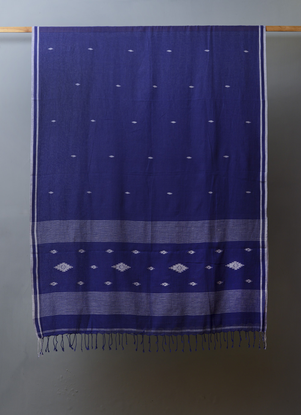 Dark Blue Jamdani Dupatta - Image 2