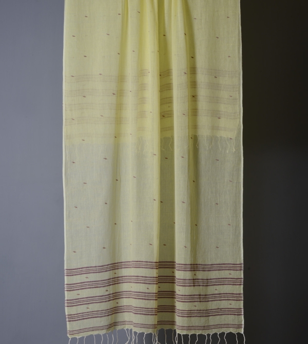 Pastel Yellow Jamdani Dupatta