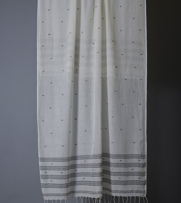 White Jamdani Dupatta