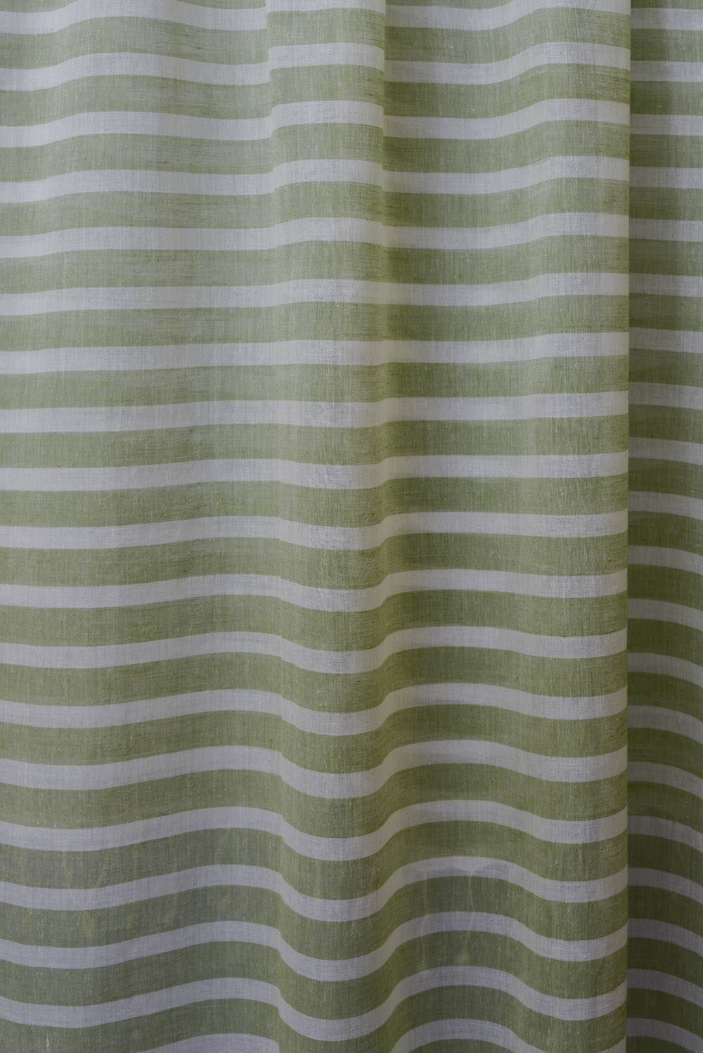 Stripes - Light Green White Cotton Dupatta - Image 3